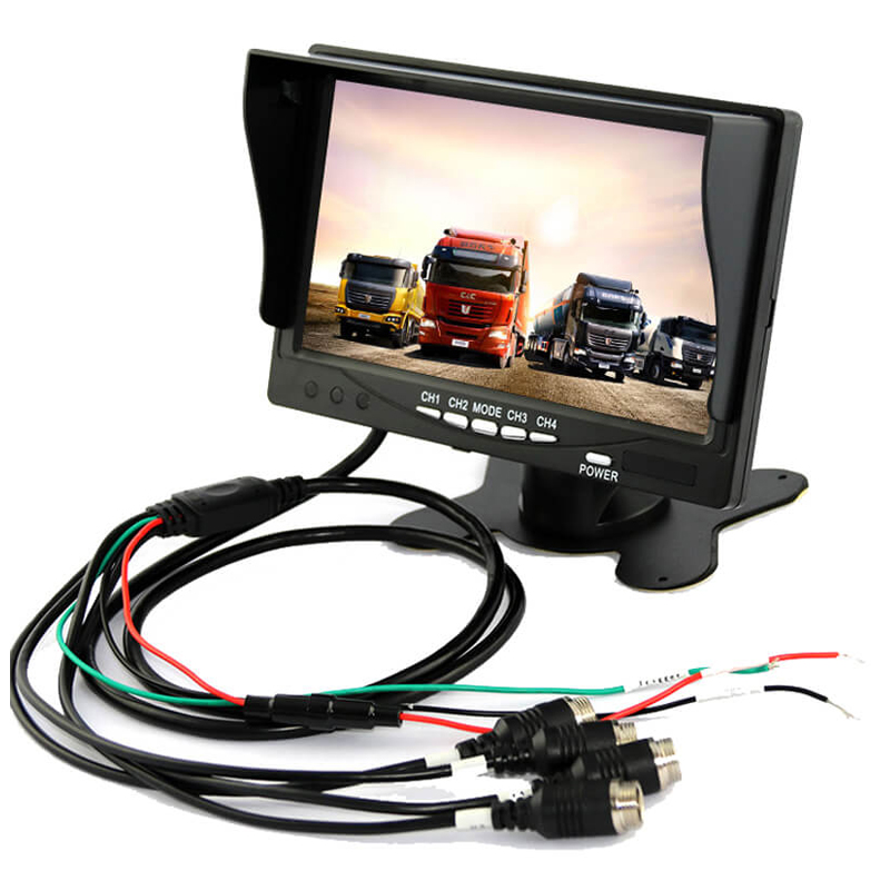 7'' CVBS LCD Screen Monitor for Security Commercial Truck Camera Systems